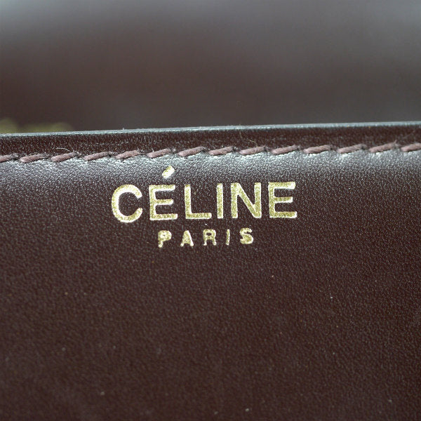 Old Celine 馬車金具ショルダーバッグ（濃茶・総革）