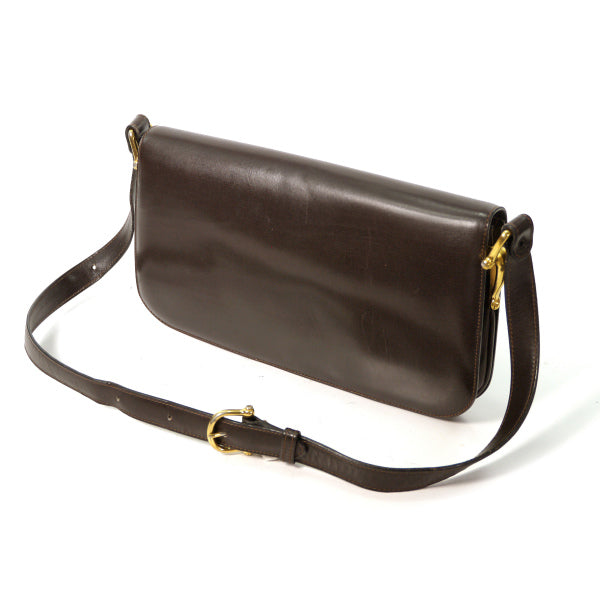 OLD CELINE 馬車金具ワンショルダー（濃茶・総革）