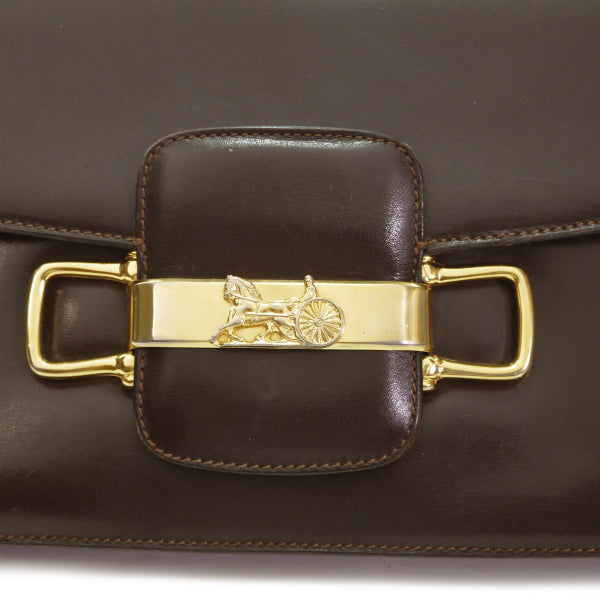 OLD CELINE 馬車金具ワンショルダー（濃茶・総革）