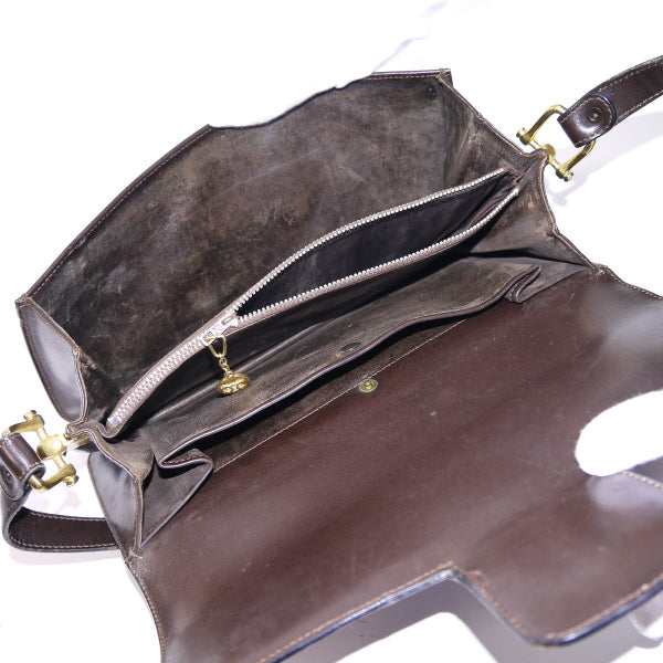 OLD CELINE 馬車金具ワンショルダー（濃茶・総革）