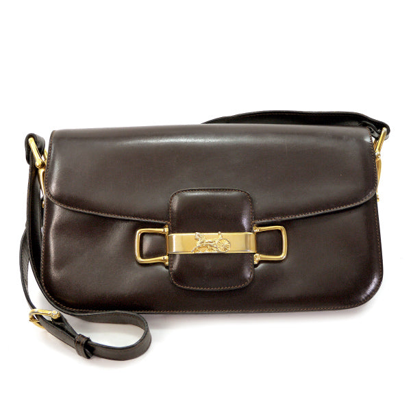 OLD CELINE 馬車金具ワンショルダー（濃茶・総革）