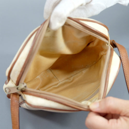 OLD CELINE マカダム柄ポシェット（白）