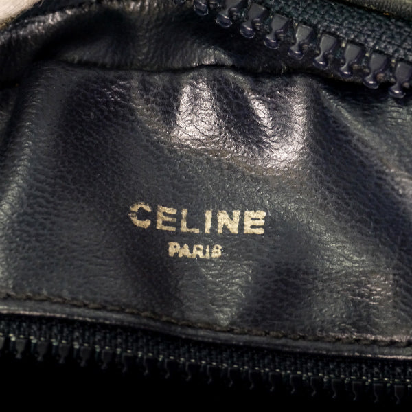 OLD CELINE マカダム柄半円ポシェット（黒）