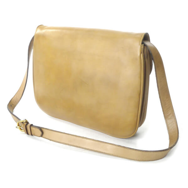 OLD CELINE アンティーク馬車×ビット総革ショルダー（ベージュ）