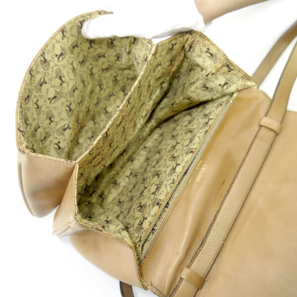 OLD CELINE アンティーク馬車×ビット総革ショルダー（ベージュ）