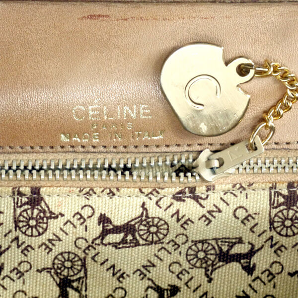 OLD CELINE アンティーク馬車×ビット総革ショルダー（ベージュ）