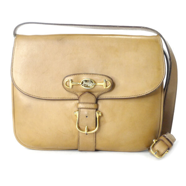 OLD CELINE アンティーク馬車×ビット総革ショルダー（ベージュ）