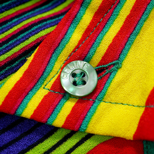 OLD CELINE　マルチカラーストライプシャツブラウス