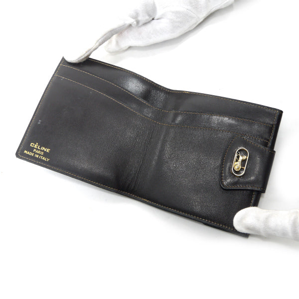 OLD CELINE 馬車柄ジャガードWホック折財布（茶）