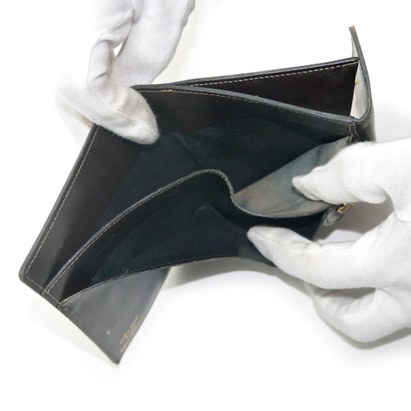 OLD CELINE 馬車柄ジャガードWホック折財布（茶）