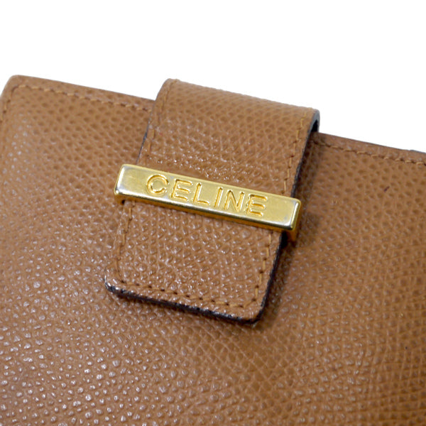OLD CELINE シボレザーコンパクト折財布（キャメル）