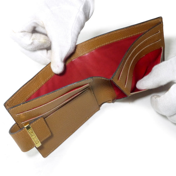 OLD CELINE シボレザーコンパクト折財布（キャメル）