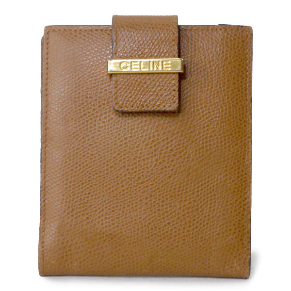 OLD CELINE シボレザーコンパクト折財布（キャメル）