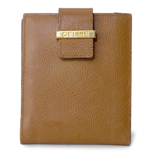 OLD CELINE シボレザーコンパクト折財布（キャメル）