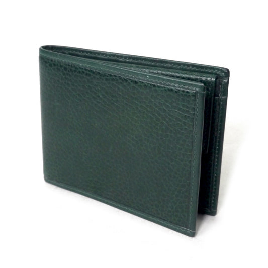 OLD CELINE シボレザーコンパクト折財布（濃緑）