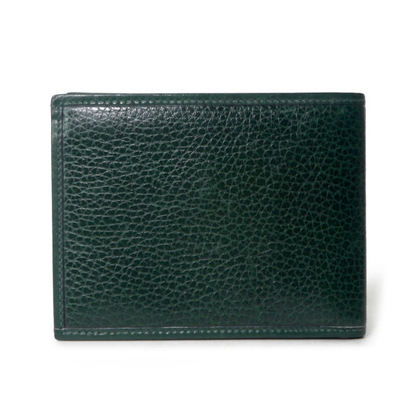 OLD CELINE シボレザーコンパクト折財布（濃緑）