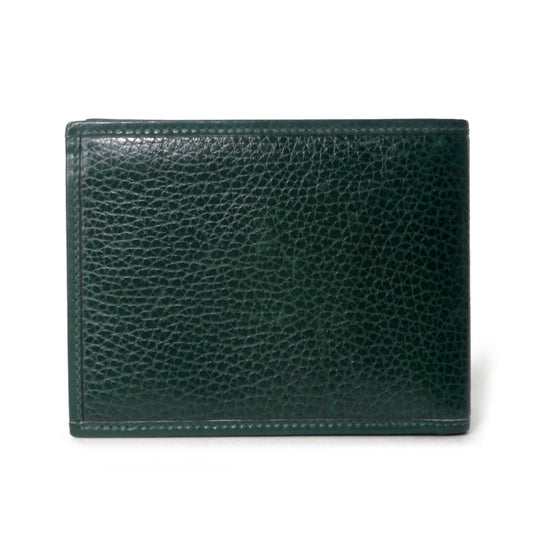 OLD CELINE シボレザーコンパクト折財布（濃緑）