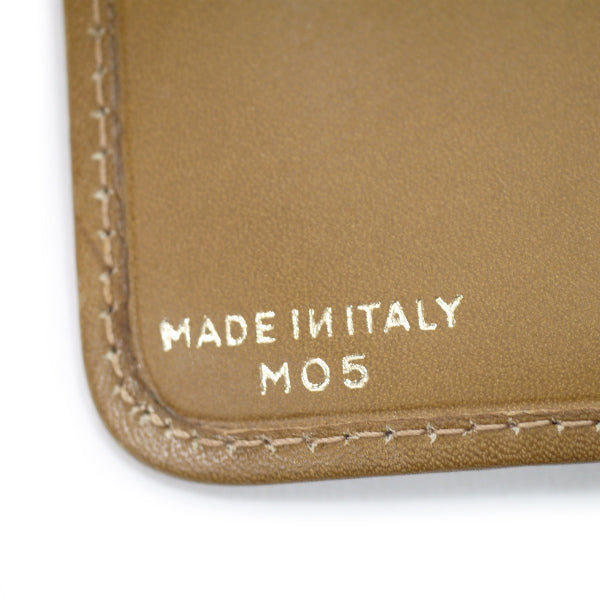 OLD CELINE マカダム柄がま口折財布（ベージュ）