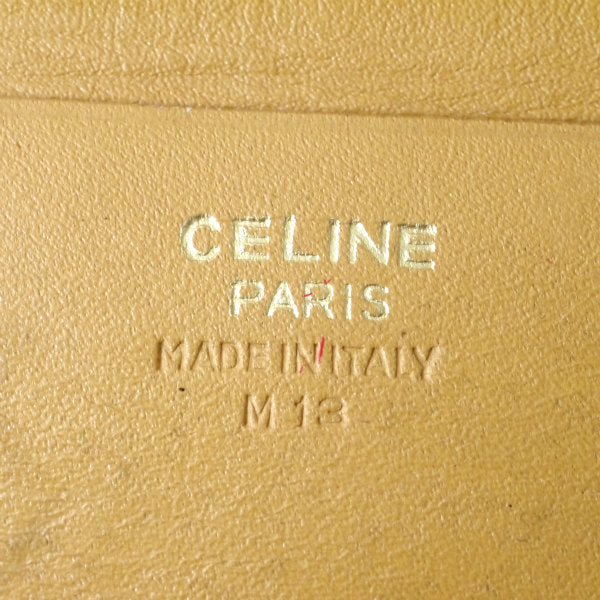 OLD CELINE マカダム柄がま口折財布（茶）