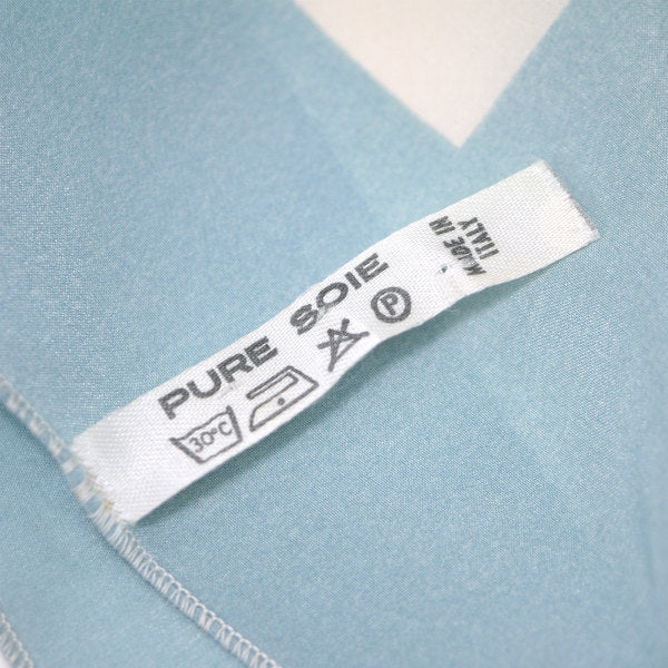 OLD CELINE　馬車柄 中判シルクスカーフ（水色）