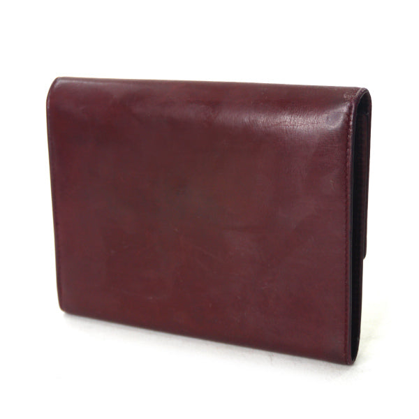 OLD CELINE 総革マカダムロゴ折財布（ボルドー）
