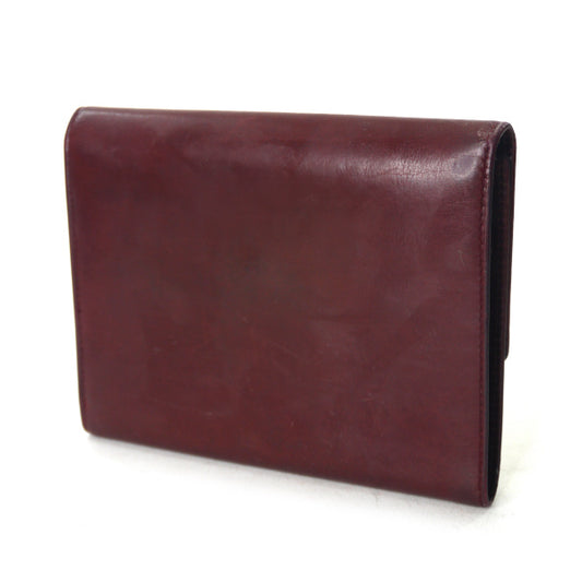 OLD CELINE 総革マカダムロゴ折財布（ボルドー）