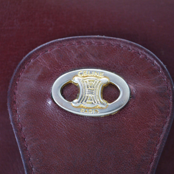 OLD CELINE 総革マカダムロゴ折財布（ボルドー）
