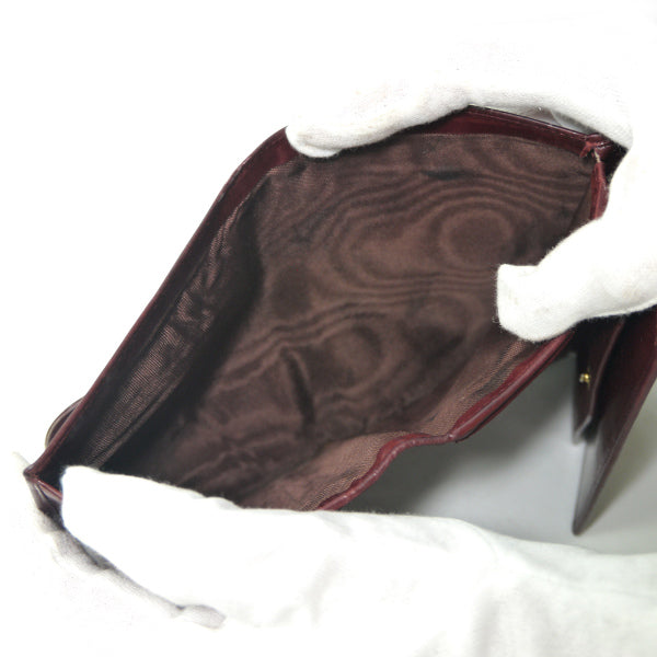 OLD CELINE 総革マカダムロゴ折財布（ボルドー）