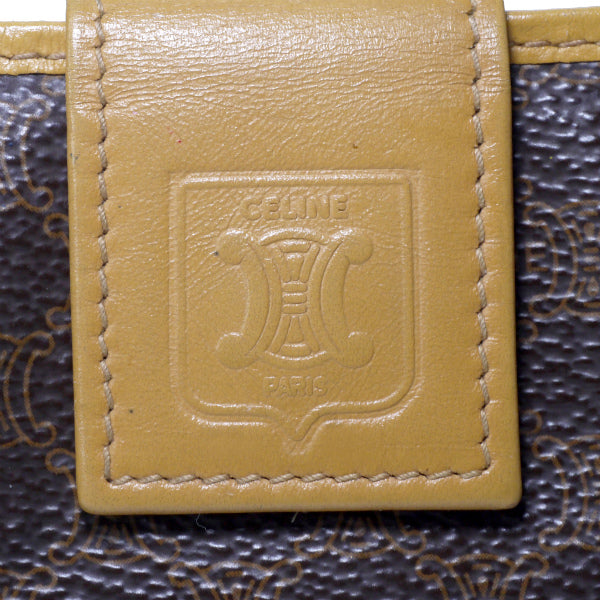 OLD CELINE マカダム柄ミニ折財布（茶）