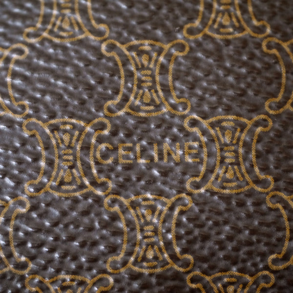 OLD CELINE マカダム柄ミニ折財布（茶）