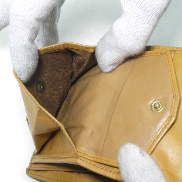 OLD CELINE マカダム柄ミニ折財布（茶）