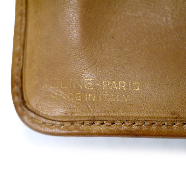 OLD CELINE　馬車柄がま口折財布（ベージュ）