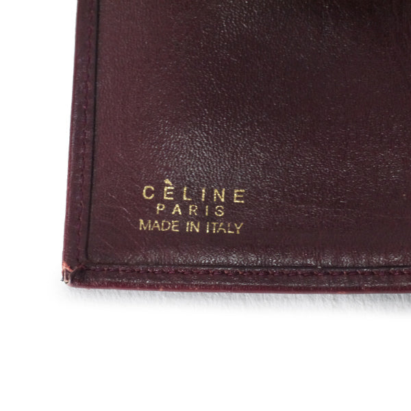 OLD CELINE　馬車金具がま口レザー折財布（ボルドー）