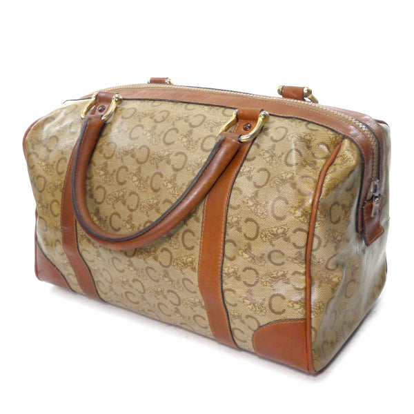 OLD CELINE　馬車柄ボストンバッグ（茶・中）