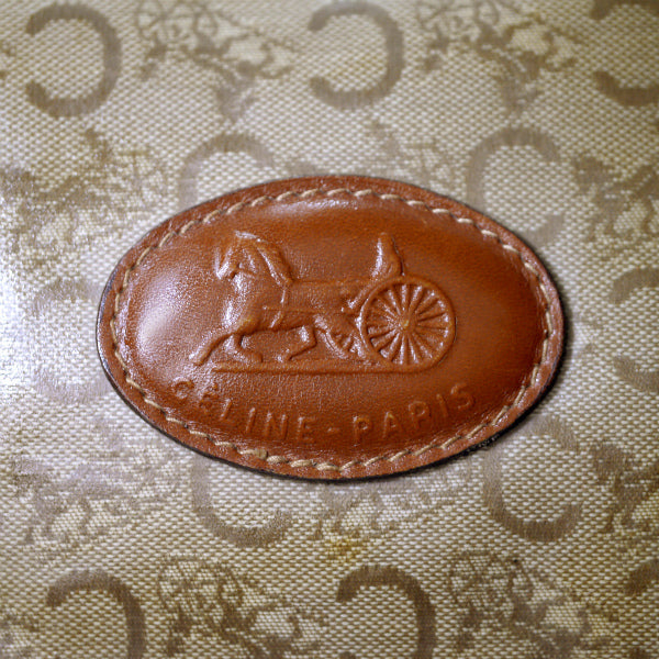 OLD CELINE　馬車柄ボストンバッグ（茶・中）