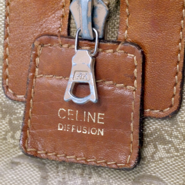 OLD CELINE　馬車柄ボストンバッグ（茶・中）