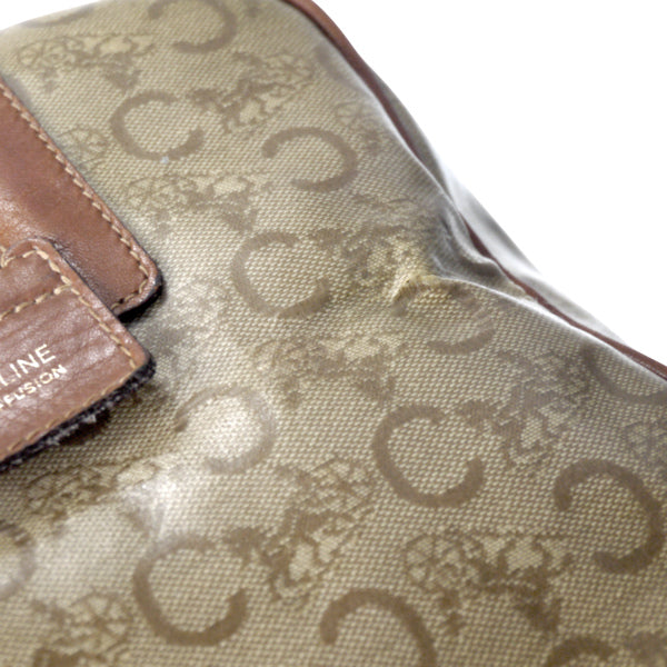 OLD CELINE　馬車柄ボストンバッグ（茶・中）