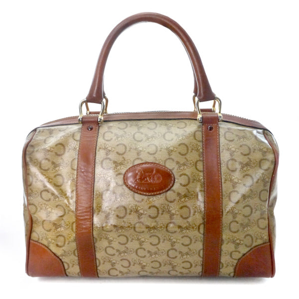 OLD CELINE　馬車柄ボストンバッグ（茶・中）