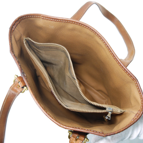 OLD CELINE　バケツ型トートショルダーバッグ（茶）