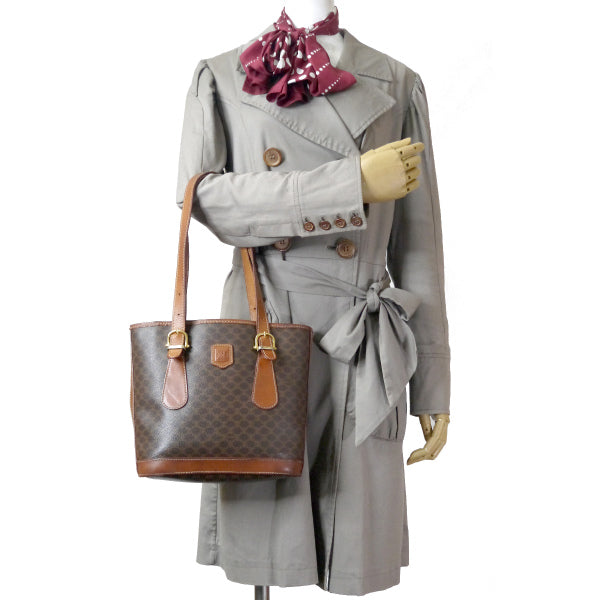 OLD CELINE　バケツ型トートショルダーバッグ（茶）