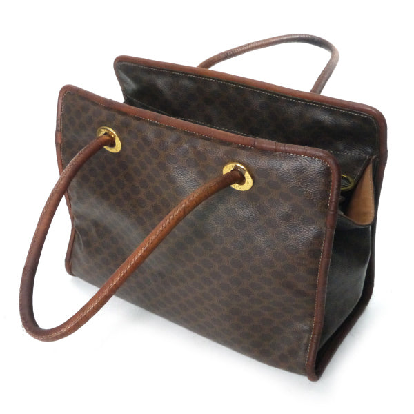 OLD CELINE　マカダム柄スクエアボストンバッグ（茶）