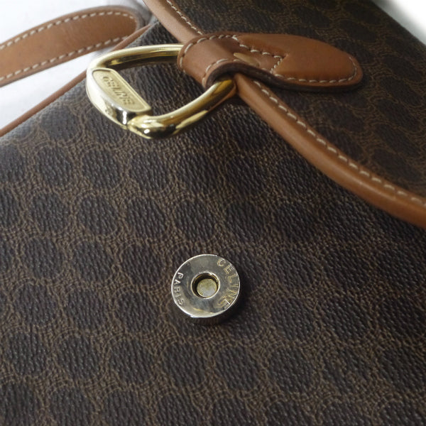 OLD CELINE　マカダム柄ミニポシェット（茶）