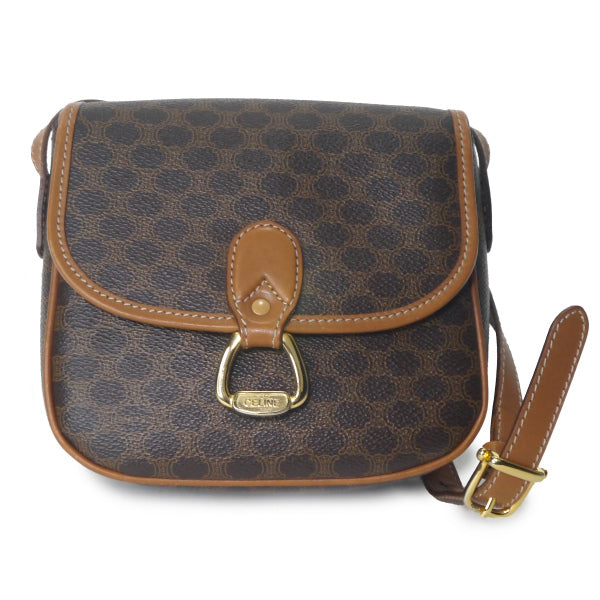 OLD CELINE　マカダム柄ミニポシェット（茶）