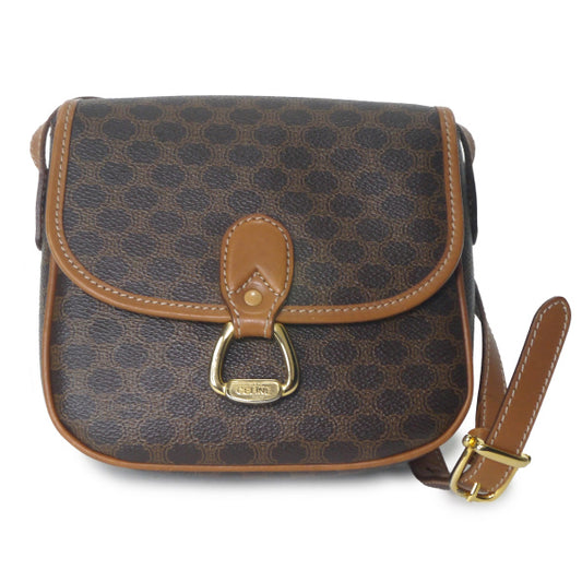 OLD CELINE　マカダム柄ミニポシェット（茶）