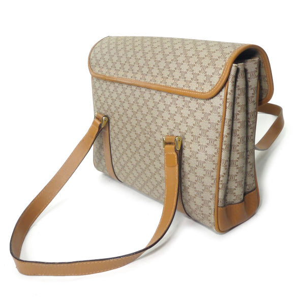 OLD CELINE　マカダム柄トートハンドバッグ（ベージュ）