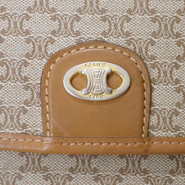 OLD CELINE　マカダム柄トートハンドバッグ（ベージュ）