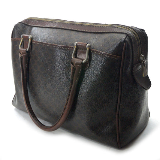 OLD CELINE　マカダム柄スクエアボストンバッグ（茶）