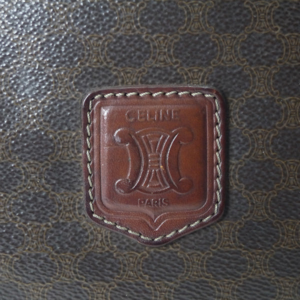 OLD CELINE　マカダム柄スクエアボストンバッグ（茶）