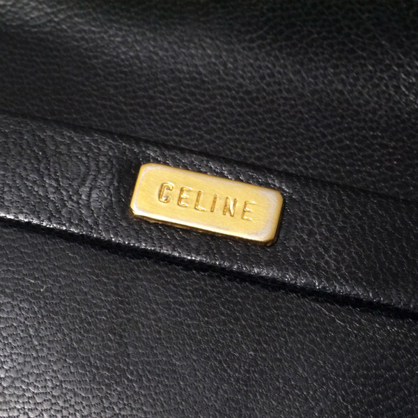 OLD CELINE　ロゴプレート総革メガネ・ペンケース（黒）