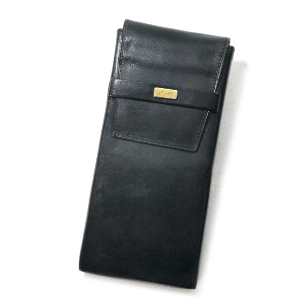 OLD CELINE　ロゴプレート総革メガネ・ペンケース（黒）